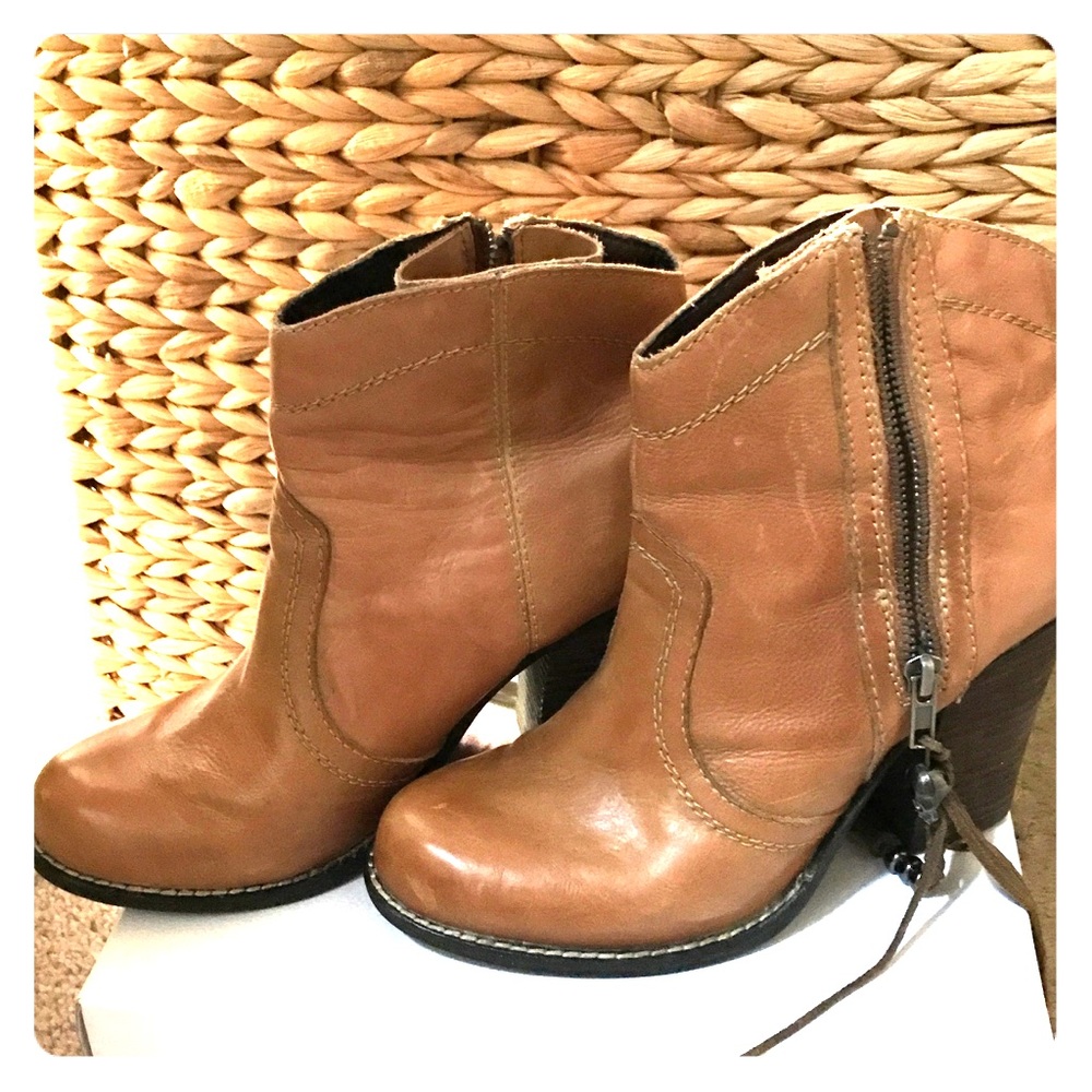 Camel real leather boots